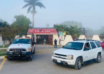 Colaboran Guardia Estatal y maestros en operativo “Escuela Segura”