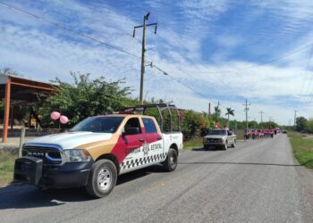 Guardia Estatal brinda seguridad en Rodada Ciclista y Zumbatón Rosa