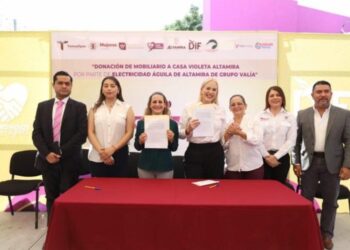 Instituto de las mujeres recibe donación para equipar nueva casa violeta en Altamira