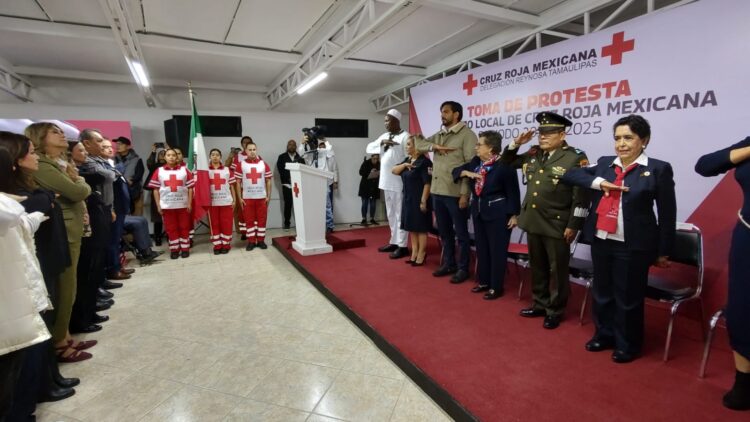 Toma protesta nueva directiva de la Cruz Roja en Reynosa