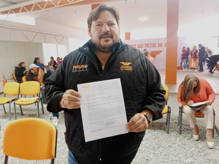 Se registra Mauro Reyes como precandidato a la alcaldía de Madero por MC