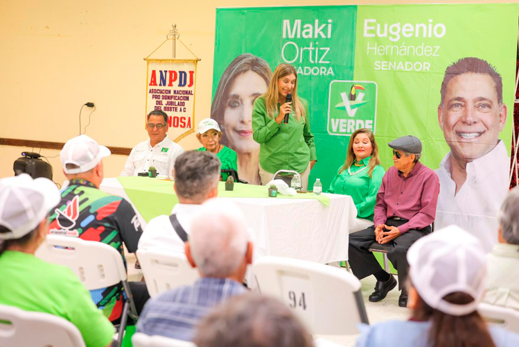 Es Maki Ortiz la candidata de los pensionados, votarán por el Partido Verde