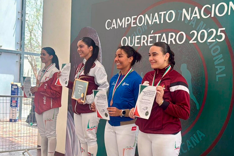 Regina Pedraza, orgullo de la UAT, brilla en el nacional de esgrima 2025