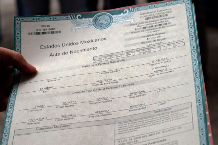 Aumenta 4 pesos precio expedición estatal de actas