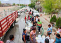 Escasea el agua en Valle Hermoso; hacen filas para llenar garrafones